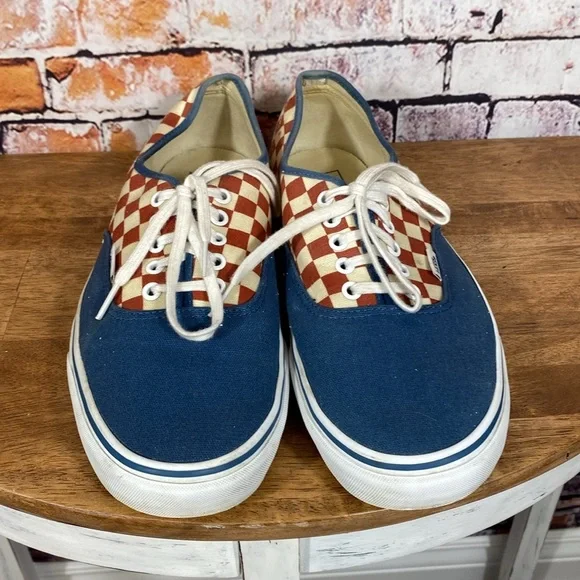 Vans Blue and Red Checkered Sneakers - Picture 5 of 13